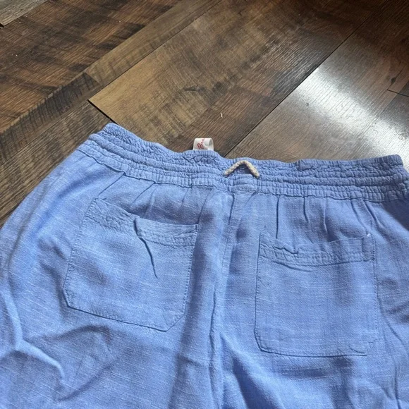 Casual Light Blue Gauzey Drawstring Pants - Picture 4 of 5